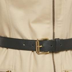 Pre Owned MICHAEL Michael Kors Beige Cotton Belted Mini Dress XS