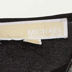 Pre Owned MICHAEL Michael Kors Black Jersey Cold Shoulder Jumpsuit M