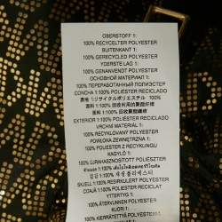 Pre Owned MICHAEL Michael Kors Black/Gold Metallic Logo Ciré Reversible Puffer Jacket XS