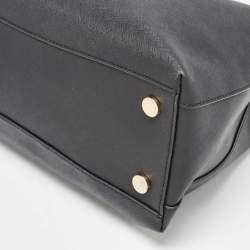 Pre Owned MICHAEL Michael Kors Black Saffiano Leather Portia Top Handle Bag