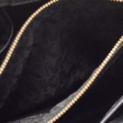 Pre Owned MICHAEL Michael Kors Black Saffiano Leather Portia Top Handle Bag