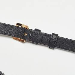 Pre Owned MICHAEL Michael Kors Black Saffiano Leather Portia Top Handle Bag