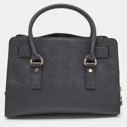 MICHAEL Michael Kors Black Leather Medium Hamilton East West Satchel