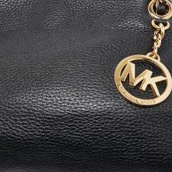 MICHAEL Michael Kors Black Pebbled Leather Chain Shoulder Bag