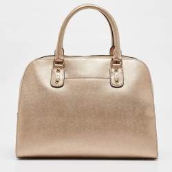 MICHAEL Michael Kors Gold Leather Satchel