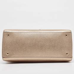 MICHAEL Michael Kors Gold Leather Satchel