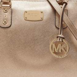 MICHAEL Michael Kors Gold Leather Satchel