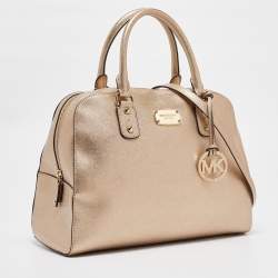 MICHAEL Michael Kors Gold Leather Satchel