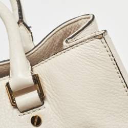 MICHAEL Michael Kors Off White Leather Middle Zip Tote