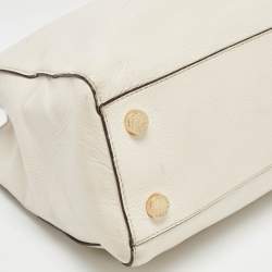 MICHAEL Michael Kors Off White Leather Middle Zip Tote