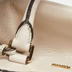 MICHAEL Michael Kors Off White Leather Middle Zip Tote