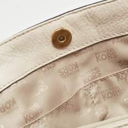 MICHAEL Michael Kors Off White Leather Middle Zip Tote