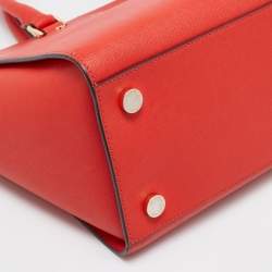Pre Owned MICHAEL Michael Kors Red Saffiano Leather Large Selma Tote