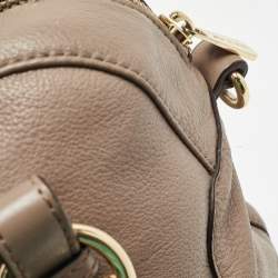 Pre Owned MICHAEL Michael Kors Beige Leather Gladstone Satchel