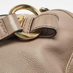 Pre Owned MICHAEL Michael Kors Beige Leather Gladstone Satchel