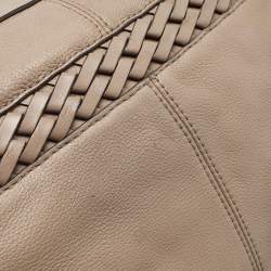 Pre Owned MICHAEL Michael Kors Beige Leather Gladstone Satchel