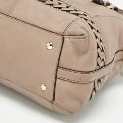 Pre Owned MICHAEL Michael Kors Beige Leather Gladstone Satchel