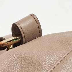 Pre Owned MICHAEL Michael Kors Beige Leather Gladstone Satchel