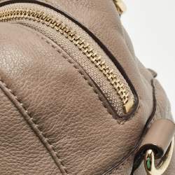 Pre Owned MICHAEL Michael Kors Beige Leather Gladstone Satchel