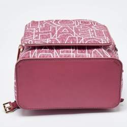 MICHAEL Michael Kors Pink Signature Coated Canvas and Leather Backpack