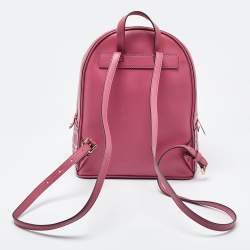 MICHAEL Michael Kors Pink Signature Coated Canvas and Leather Backpack