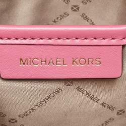 MICHAEL Michael Kors Pink Signature Coated Canvas and Leather Backpack