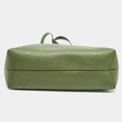 Pre Owned MICHAEL Michael Kors Green Leather XL East West Eliza Tote
