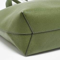 Pre Owned MICHAEL Michael Kors Green Leather XL East West Eliza Tote