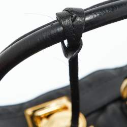 Pre Owned MICHAEL Michael Kors Black Leather Large Studded Hamilton North South Tote