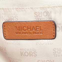 MICHAEL Michael Kors Beige/Brown Signature Canvas and Leather North South Tote 
