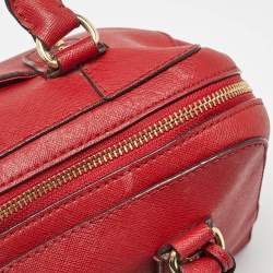 Pre Owned MICHAEL Michael Kors Red Leather Satchel