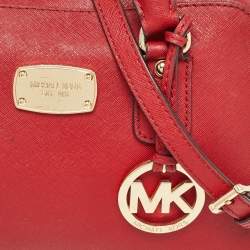 Pre Owned MICHAEL Michael Kors Red Leather Satchel