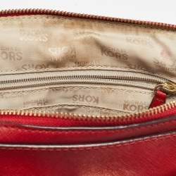 Pre Owned MICHAEL Michael Kors Red Leather Satchel
