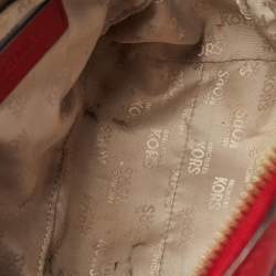 Pre Owned MICHAEL Michael Kors Red Leather Satchel
