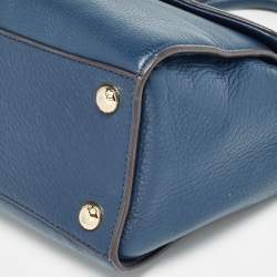 MICHAEL Michael Kors Navy Blue Leather Hudson Satchel