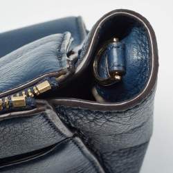 MICHAEL Michael Kors Navy Blue Leather Hudson Satchel