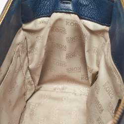 MICHAEL Michael Kors Navy Blue Leather Hudson Satchel