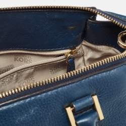 MICHAEL Michael Kors Navy Blue Leather Hudson Satchel