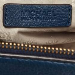 MICHAEL Michael Kors Navy Blue Leather Hudson Satchel