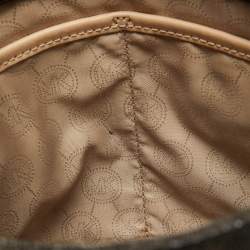 MICHAEL Michael Kors Brown/Beige Sigature Coated Canvas and Leather Jet Set Travel Messenger Bag