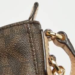 MICHAEL Michael Kors Brown/Beige Sigature Coated Canvas and Leather Jet Set Travel Messenger Bag
