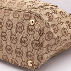 MICHAEL Michael Kors Beige/Brown Signature Canvas Jet Set Tote