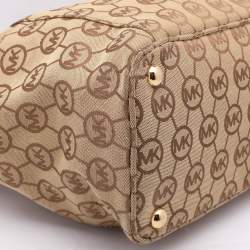 MICHAEL Michael Kors Beige/Brown Signature Canvas Jet Set Tote