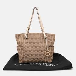 MICHAEL Michael Kors Beige/Brown Signature Canvas Jet Set Tote