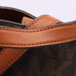 Pre Owned حقيبة يد مايكل مايكل كورس سينثيا متوسطة كانفاس مقوى شهيرة بنية