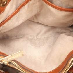 Pre Owned حقيبة يد مايكل مايكل كورس سينثيا متوسطة كانفاس مقوى شهيرة بنية