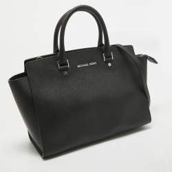 MICHAEL Michael Kors Black Leather Large Selma Satchel