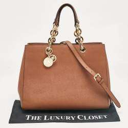 مملوكة مسبقًا MICHAEL Michael Kors Brown Leather Large Cynthia Tote