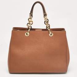 مملوكة مسبقًا MICHAEL Michael Kors Brown Leather Large Cynthia Tote