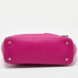 مملوكة مسبقًا حقيبة يد توتس مايكل مايكل كورس جيت سيت جلد سافيانو أسود بسحاب علوي متوسطة